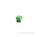 2.54mm 플러그 가능 터미널 블록 암 녹색 4P